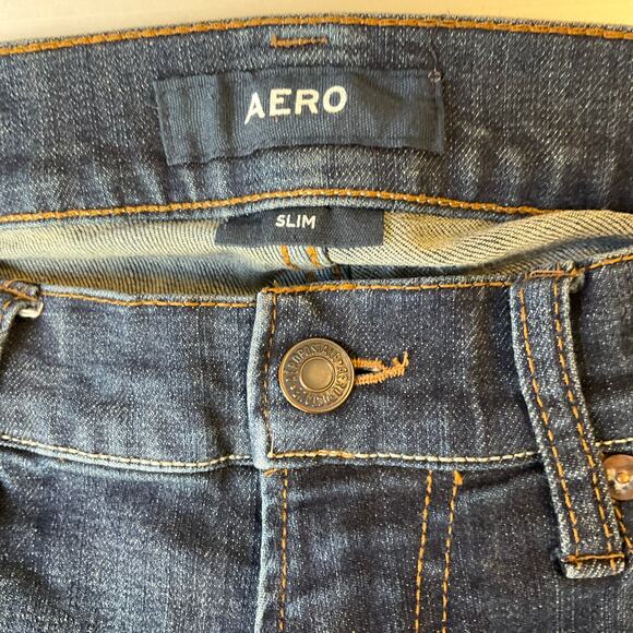 Aero Women Jeans size 28/32 Blue Mid Rise Stretch Slim Fit - Picture 8 of 11